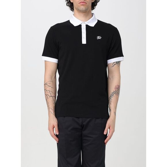 Karl Lagerfeld Polo Shirt Men Black